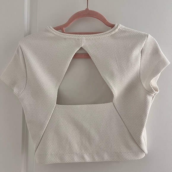 H&M Off White Crop Top Size 6 - Picture 3 of 11